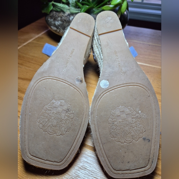 Vince‎ Camuto Blue Suede Wedge Sandals - Size 7 - Picture 5 of 5